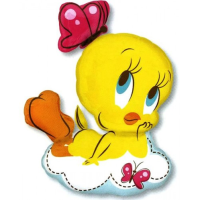SShape Kelebek Desenli Tweety Folyo Balon - Parti Yıldızı
