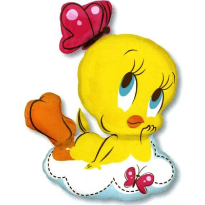 SShape Kelebek Desenli Tweety Folyo Balon - 1