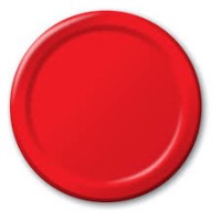 Kırmızı Tabak 8 Adet - Parti Yıldızı