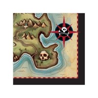 Korsan Haritası Küçük 16 lı Peçete - Parti Yıldızı