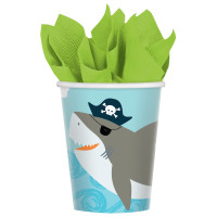 Korsan Köpekbalığı ve Arkadaşları Partisi Bardak 8 Adet - Parti Yıldızı