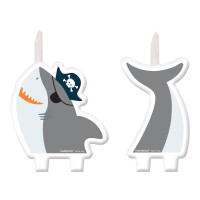 Korsan Köpekbalığı ve Arkadaşları Partisi Mum 2 Ad - Parti Yıldızı