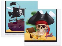 Korsan Temalı Peçete 33x33cm 16 Adet - Parti Yıldızı