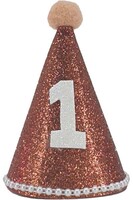 Aksesuar Mini Şapka Simli - Lüx 1 Yaş - Parti Yıldızı
