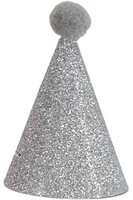 Aksesuar Mini Şapka Simli - Gümüş Renk - Parti Yıldızı