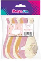 Kuğu Temalı Paketli Latex Balon 8 Adet - Parti Yıldızı