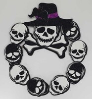 Halloween Dekor Süs Kurukafa Kapı Süsü - 
