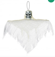 Halloween Dekor Süs Kurukafalı Hayalet Beyaz Renk - Parti Yıldızı