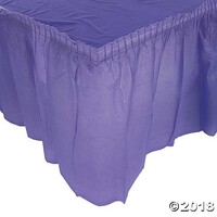 Lila Rengi Plastik Masa Eteği 426x73cm - Parti Yıldızı