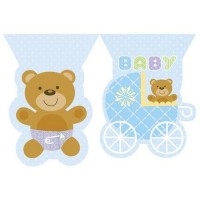 Mavi Bebek Ayıcık Bayrak Afiş - Parti Yıldızı