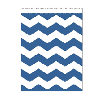 Mavi Dalgalı Karton Şeker Poşeti 10 Adet - Parti Yıldızı