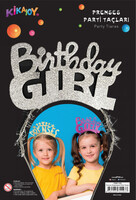 Metal Parti Tacı Birthday Girl Gümüş Renk - Parti Yıldızı