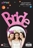 Metal Parti Tacı Bride Fuşya Renk - Parti Yıldızı