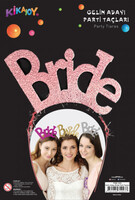 Metal Parti Tacı Bride Rose Gold Renk - Parti Yıldızı