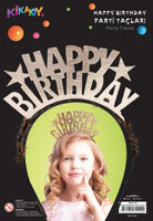 Metal Parti Tacı Happy Birthday Rose Gold Renk - Parti Yıldızı
