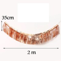 Metalize Püskül Saçak Süs Rose Gold Renk 200x35cm - Parti Yıldızı