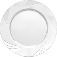 Mika Lüks Plastik Tabak Beyaz Renk 26cm 6 Adet - Parti Yıldızı