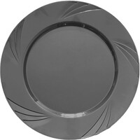 Mika Lüks Plastik Tabak Gümüş Rengi 26cm 6 Adet - Parti Yıldızı