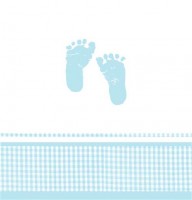 Minik Ayaklar Mavi Masa Örtüsü - Parti Yıldızı