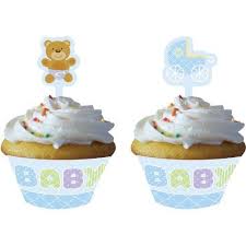 Minik Ayıcık Mavi 12 li Cupecake Süsü - 1