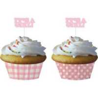 Minik Ayıcık Pembe 12 li Cupcake Süsü - 1