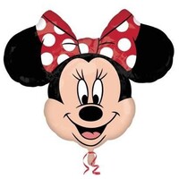 SShape Minnie Mouse Kafa Kırmızı Folyo Balon - 