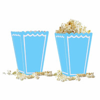 Mısır Kutusu Pastel-Makaron 8 Adet - Mavi Renk - Parti Yıldızı