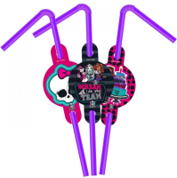 Monster High 6 lı Pipet - Parti Yıldızı