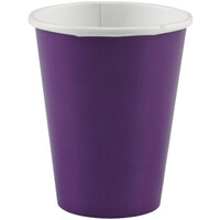 Mor Renk Bardak 8 Adet (266 ML) - Parti Yıldızı