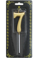 Mum 7cm Altın Renk 7 Rakamı - Parti Yıldızı