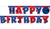 Örümcek Ağ Temalı Happy Birthday Harf Afiş - Parti Yıldızı