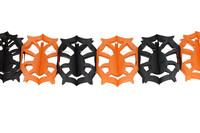 Halloween Uzar Süs Örümcek Şekilli Turuncu-Siyah 3 Metre - Parti Yıldızı