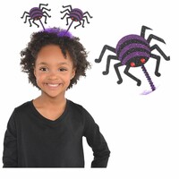 Mor Örümcekli Işıltılı Taç - Parti Yıldızı