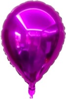 24 Oval Fuşya Folyo Balon - Parti Yıldızı