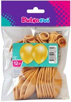 Paketli Latex Balon Metalik - Altın Balon 12 Adet     - Parti Yıldızı