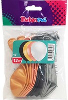 Paketli Latex Balon Metalik - Balon 12 Adet - Yetişkin Asorti     - Parti Yıldızı