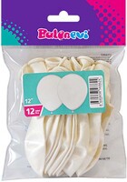 Paketli Latex Balon Metalik - Beyaz Balon 12 Adet     - Parti Yıldızı