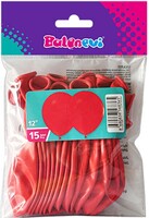 Paketli Latex Balon Pastel - Kırmızı Balon 15 Adet     - Parti Yıldızı