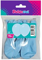 Paketli Makaron Balon -Makaron Mavi Balon 15 Adet     - Parti Yıldızı