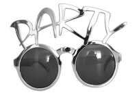 Parti Gözlüğü Party Yazısı Gümüş Renkte - Parti Yıldızı