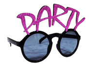 Parti Gözlüğü Simli Party Yazısı Mor Renk - Parti Yıldızı