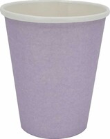 Düz Renk Pastel-Makaron Bardak - Lila 8 Adet - Parti Yıldızı