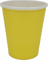 Düz Renk Pastel-Makaron Bardak - Sarı 8 Adet - Parti Yıldızı