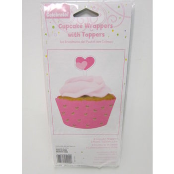 Pembe Cup Cake Kılıfı 8 Adet - 1