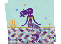 Pırıltılı Deniz Kızı Masa Örtüsü 120x180cm - Parti Yıldızı