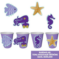 Pırıltılı Deniz Kızı Tema Aksesuarı - Parti Yıldızı