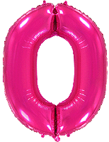 Rakam Balon 0 Rakamı Fuşya - 70CM - Parti Yıldızı