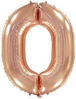 Rakam Balon 0 Rakamı Rose Gold - 70CM - Parti Yıldızı