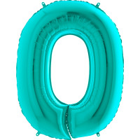 Rakam Balon Tiffany 0 Rakamı - 100CM - Parti Yıldızı