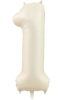 Rakam Balon 1 Rakamı Krem - 70CM - Parti Yıldızı